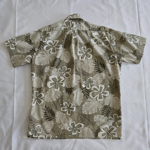 Men's Malihini Hawaii Vintage Batik Hibiscus Floral Hawaiian Shirt SZ L - Picture 4 of 8